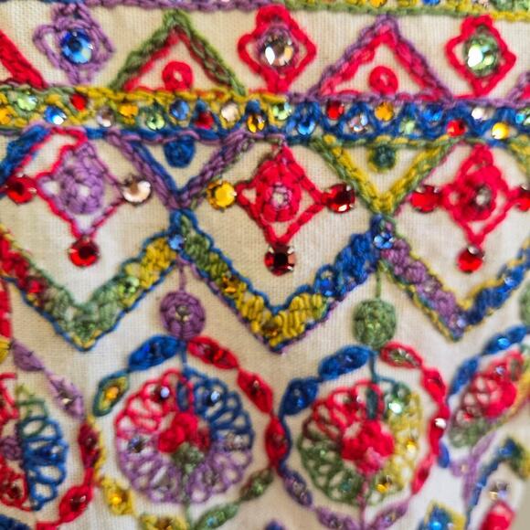 Shannon Rodgers Vintage 70s Embellished Embroidered Long Vest Size S Artsy Boho - Picture 5 of 11